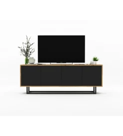 Polski Design ML Stolik pod Tv Apollo B 150 cm czarny