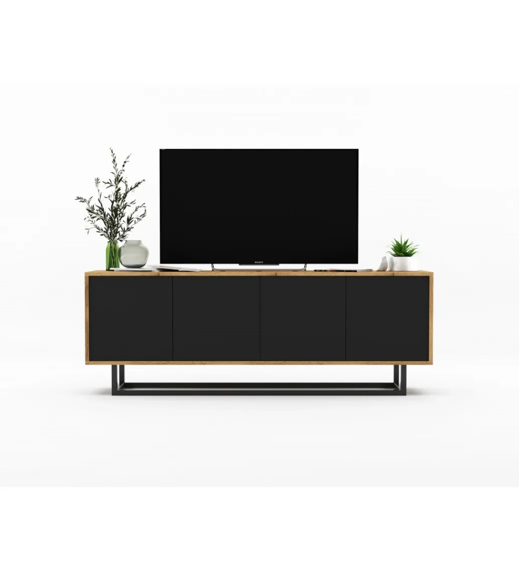 Polski Design ML Stolik pod Tv Apollo B 150 cm czarny