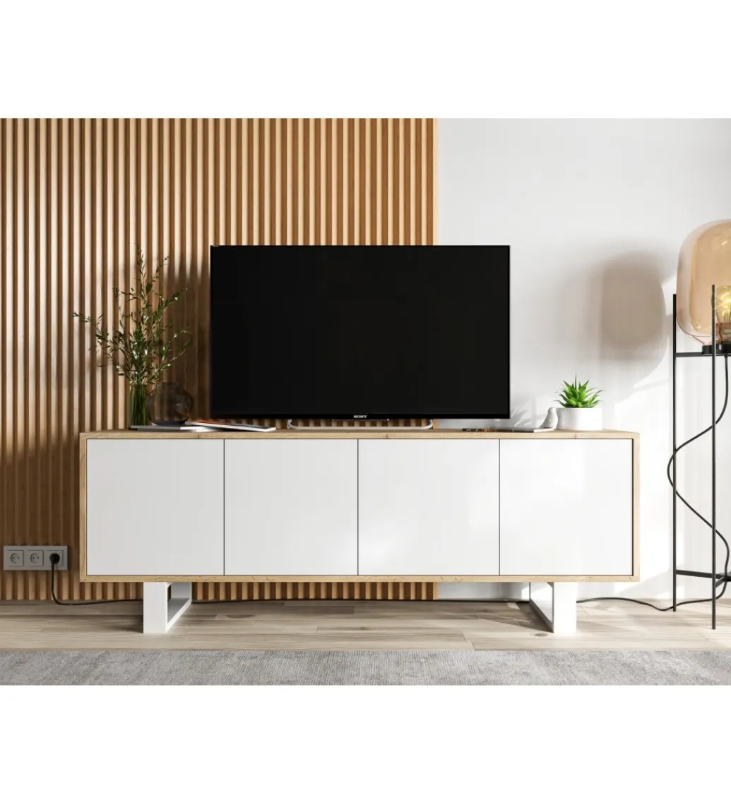 Polski Design ML Stolik pod Tv Apollo B II 150 cm biały