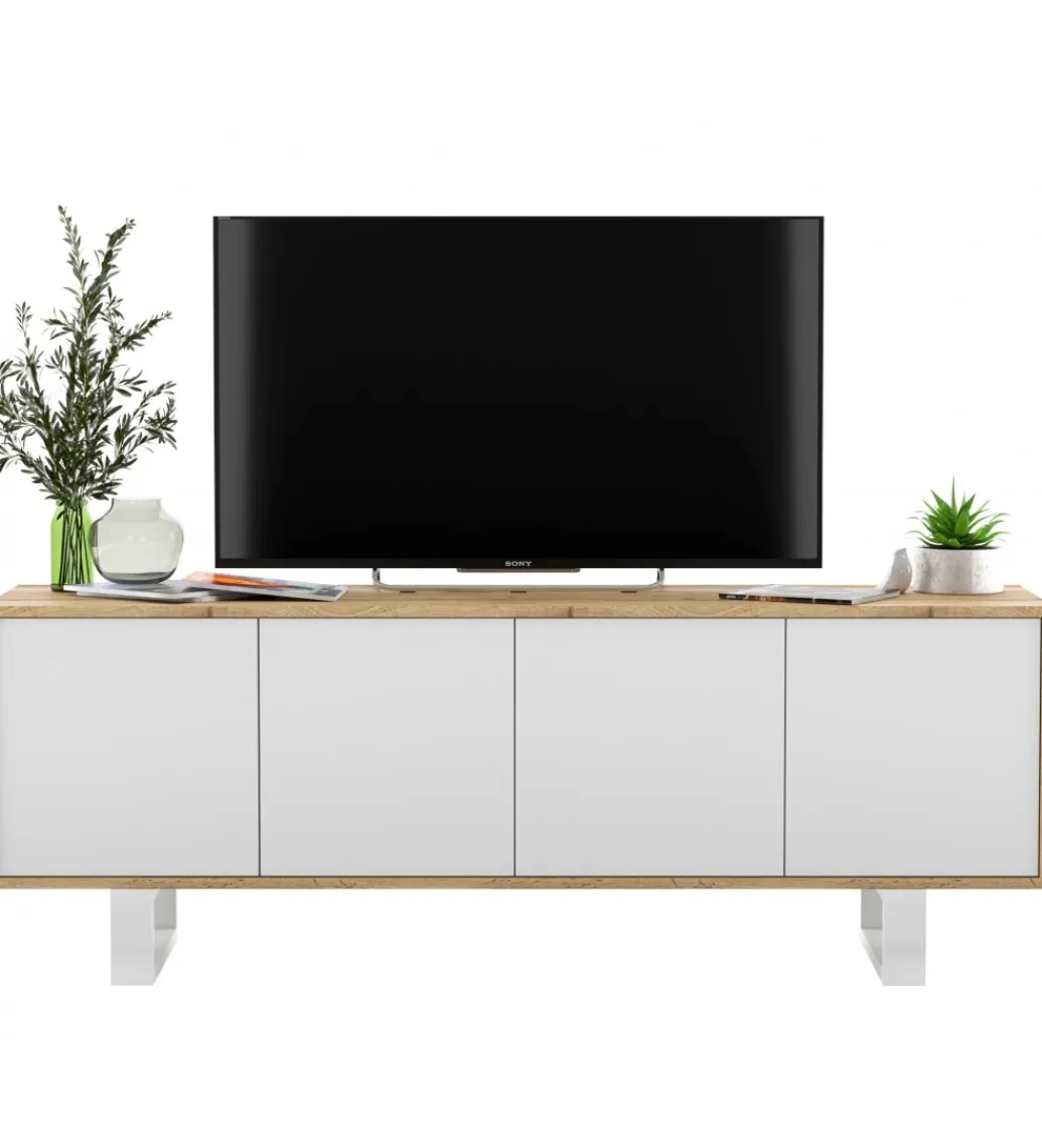 Polski Design ML Stolik pod Tv Apollo B II 150 cm biały