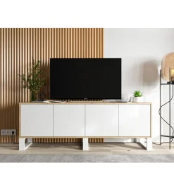 Polski Design ML Stolik pod Tv Apollo B III 150 cm biały