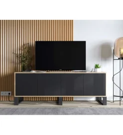 Polski Design ML Stolik pod Tv Apollo B III 150 cm czarny
