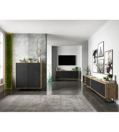 Polski Design ML Stolik pod Tv Apollo II 150 cm antracytowy