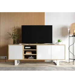 Polski Design ML Stolik pod Tv Apollo II 150 cm biały