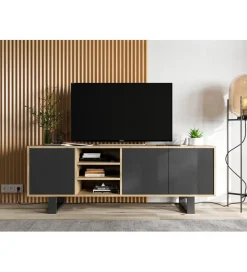 Polski Design ML Stolik pod Tv Apollo II 150 cm czarny