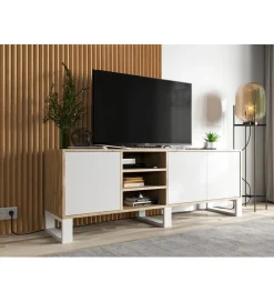 Polski Design ML Stolik pod Tv Apollo III 150 cm biały