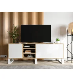 Polski Design ML Stolik pod Tv Apollo III 150 cm biały