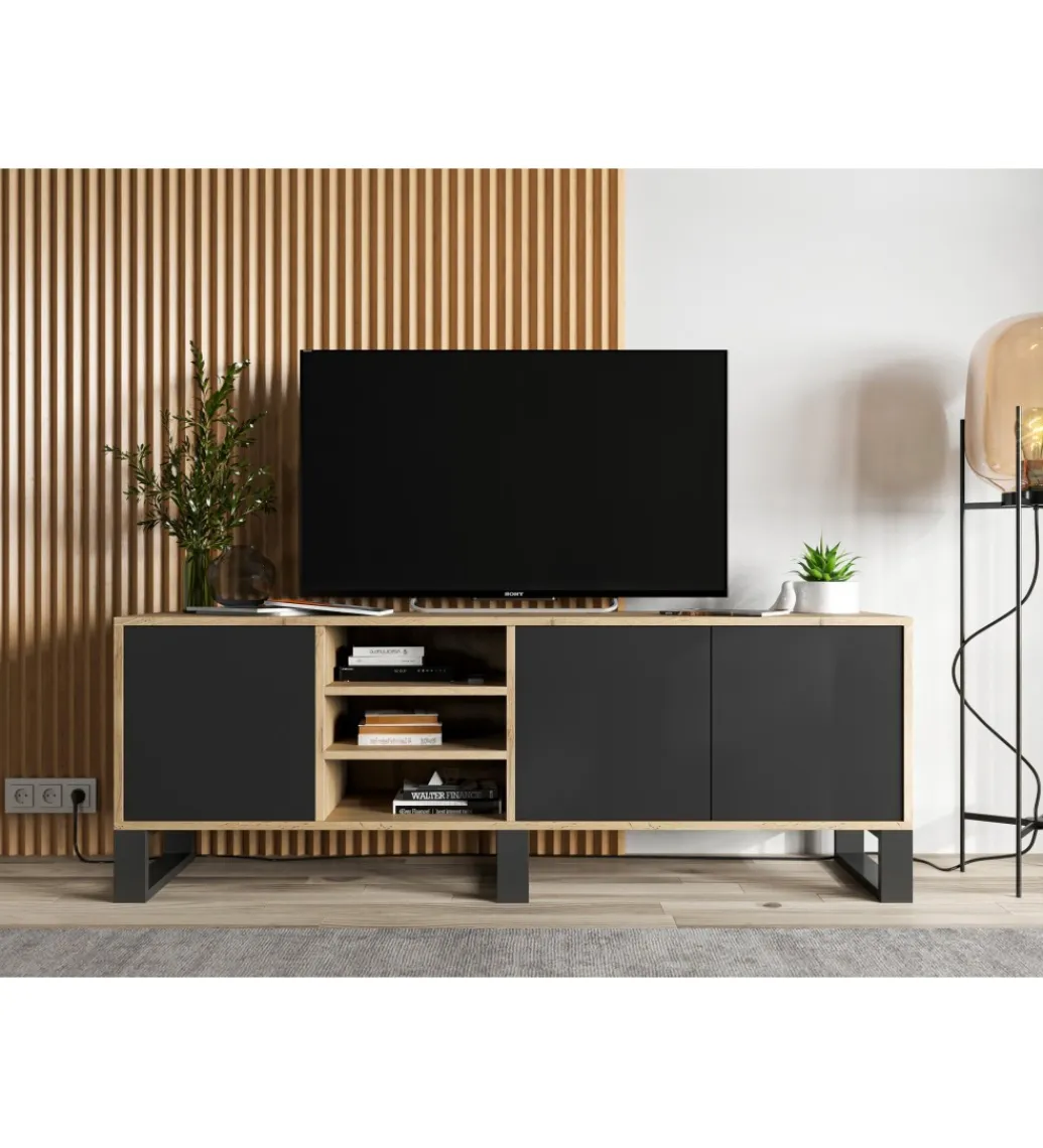 Polski Design ML Stolik pod Tv Apollo III 150 cm czarny