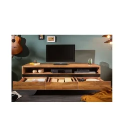 Invicta Interior - przedsprzedaż Stolik pod TV ARKTYKA Mammut 160 cm drewno akacja honey