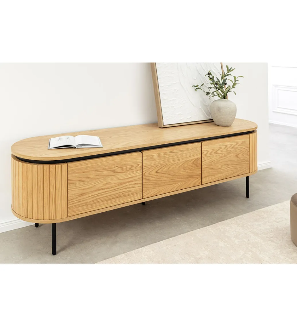 Invicta Interior - przedsprzedaż Stolik pod TV ATELIER 160 cm kolor naturalnego dębu