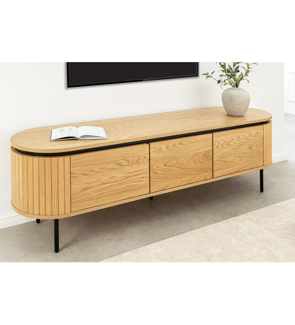 Invicta Interior - przedsprzedaż Stolik pod TV ATELIER 160 cm kolor naturalnego dębu