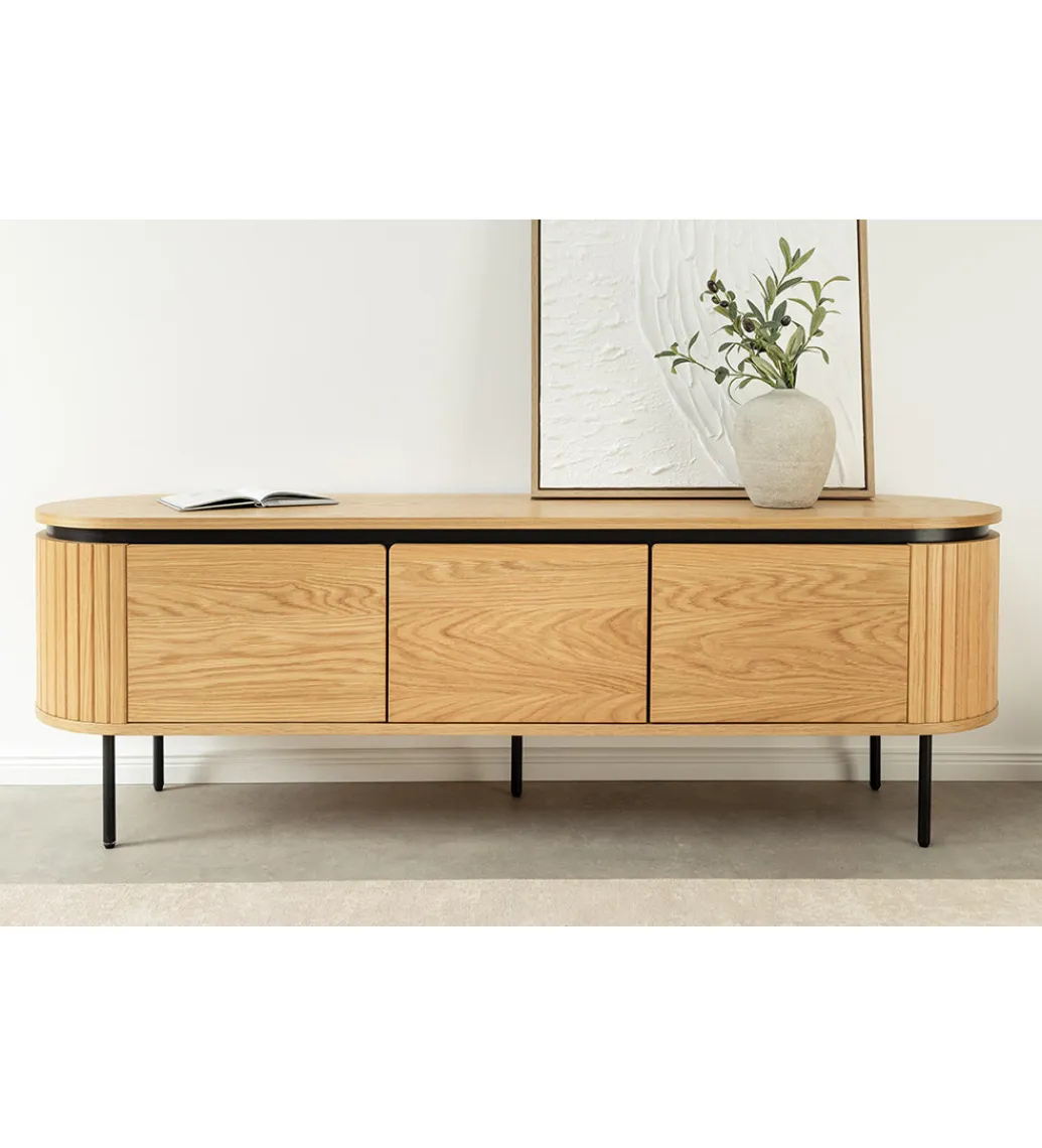 Invicta Interior - przedsprzedaż Stolik pod TV ATELIER 160 cm kolor naturalnego dębu