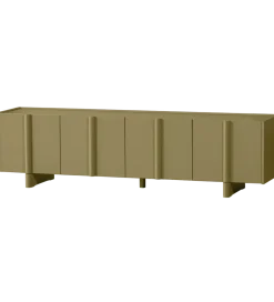 WOOOD Stolik pod TV BASU 200 cm drewno sosny moss