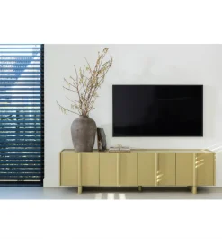 WOOOD Stolik pod TV BASU 200 cm drewno sosny moss