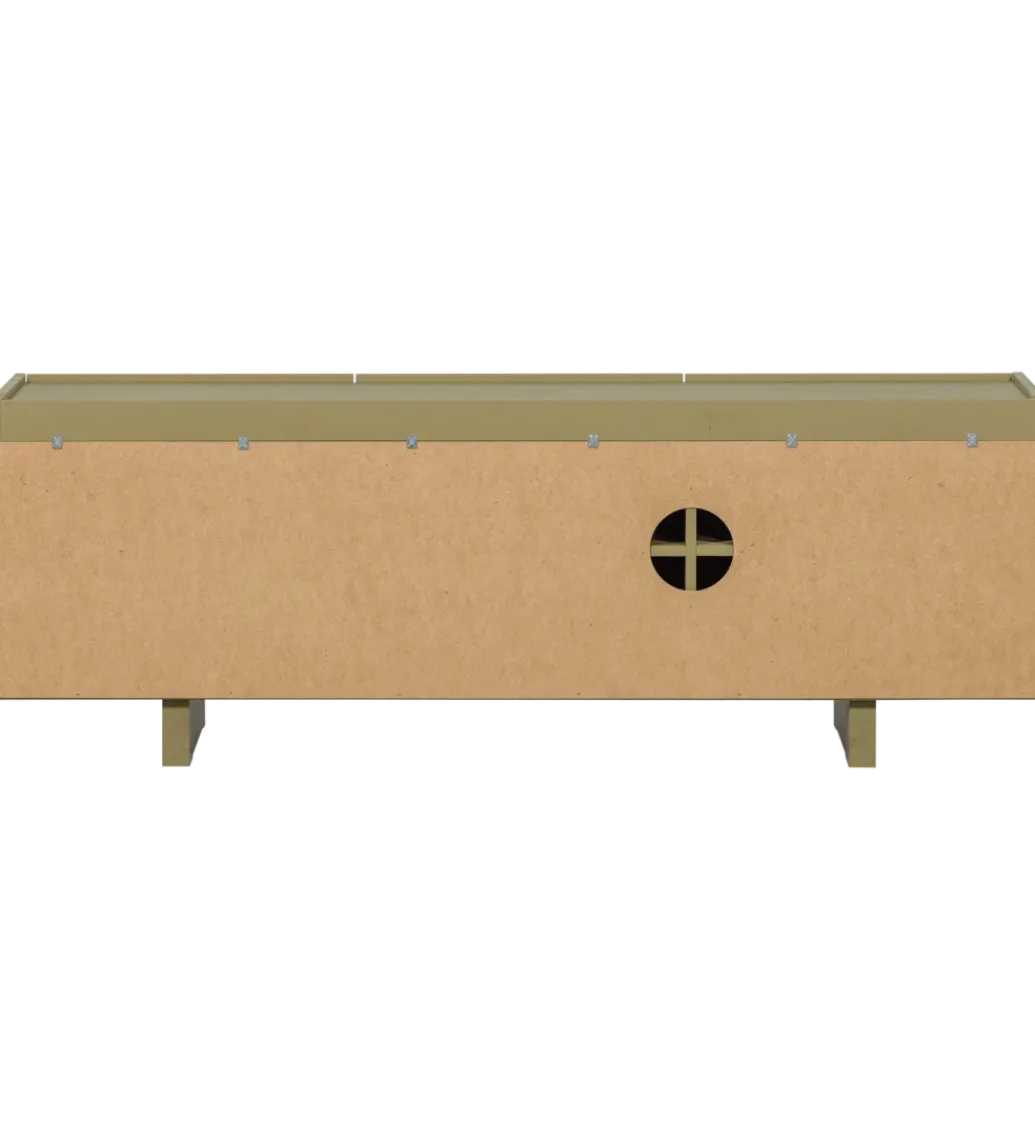 WOOOD Stolik pod TV BASU 152 cm drewno sosny moss