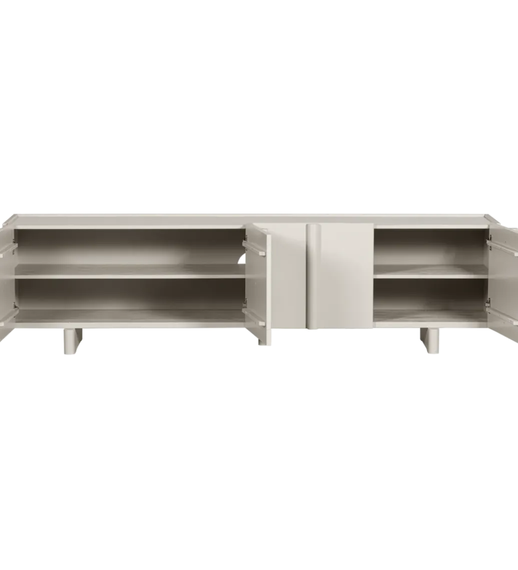 WOOOD Stolik pod TV BASU 200 cm drewno sosny dust