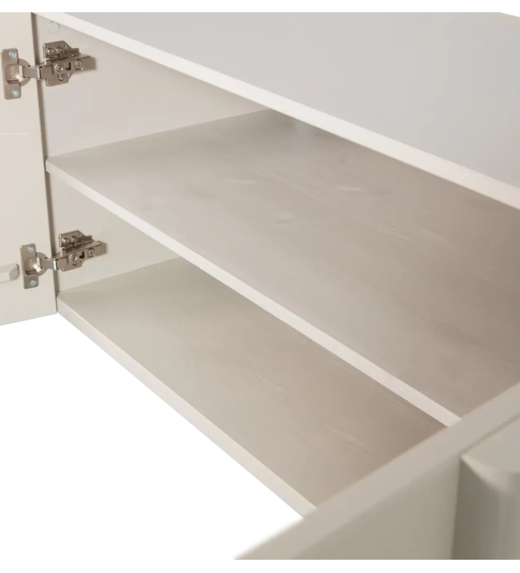 WOOOD Stolik pod TV BASU 200 cm drewno sosny dust