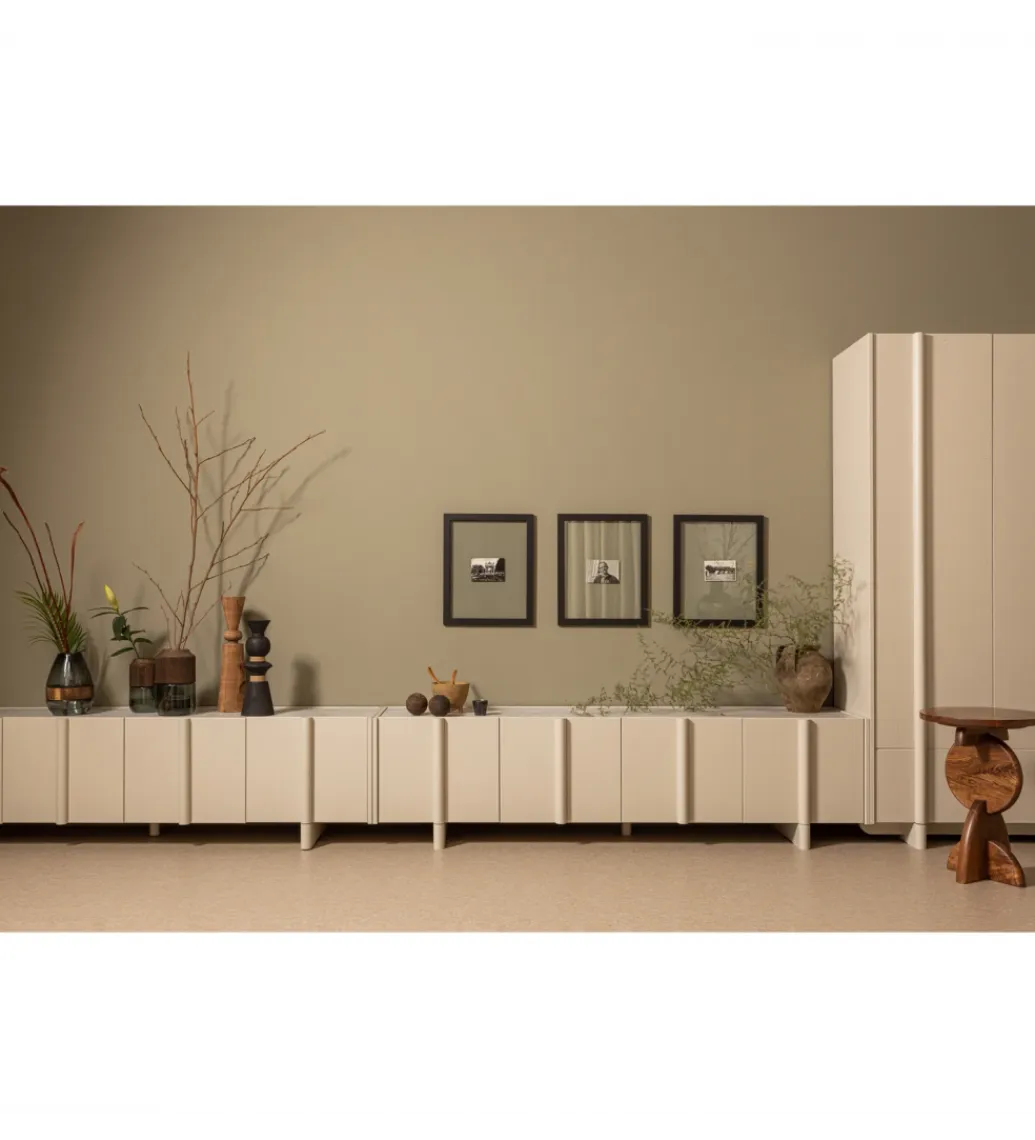 WOOOD Stolik pod TV BASU 200 cm drewno sosny dust