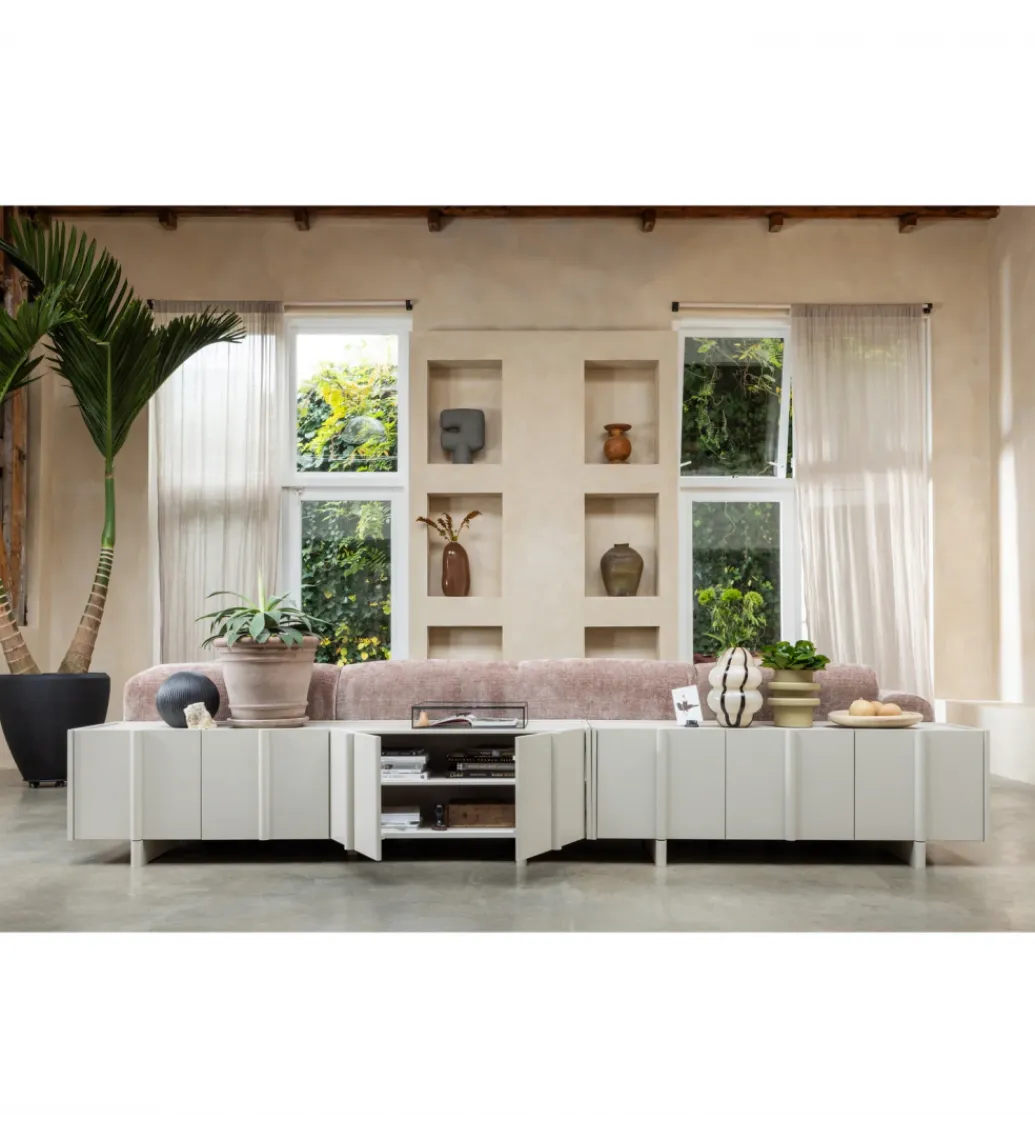 WOOOD Stolik pod TV BASU 152 cm drewno sosny dust