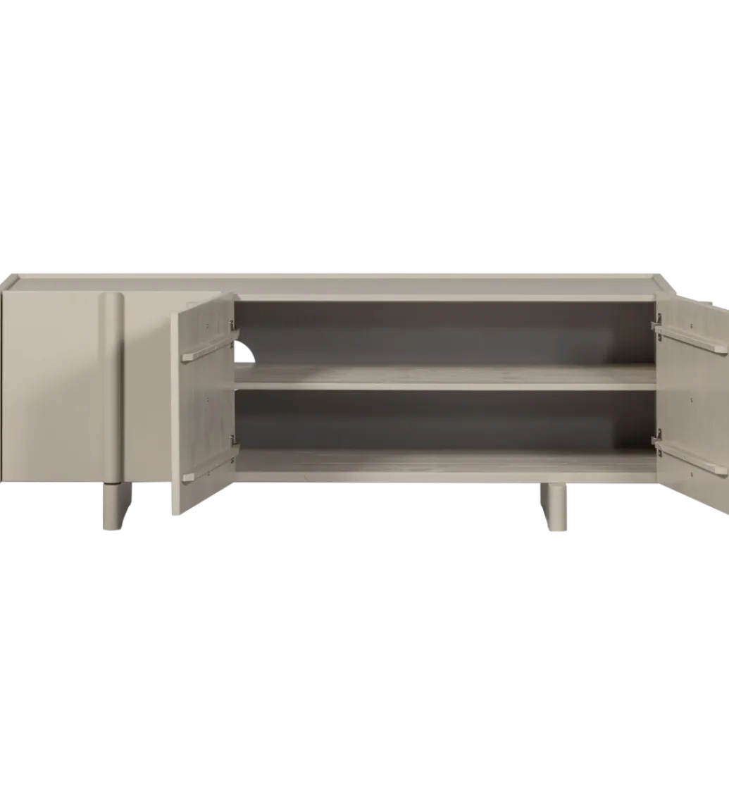 WOOOD Stolik pod TV BASU 152 cm drewno sosny dust