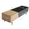 WOHNLING, GERMANY Stolik pod TV BONNA 150 cm czarna z optyką dębu