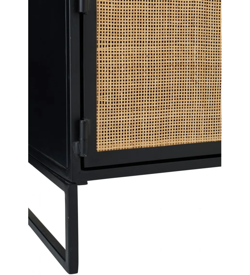 J-Line Stolik pod TV CANE PANE 122 cm czarno naturalna