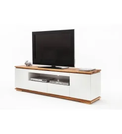 MCA Stolik pod TV CHIARO 200 cm biało kremowa