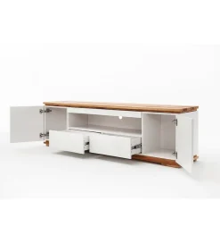 MCA Stolik pod TV CHIARO 200 cm biało kremowa