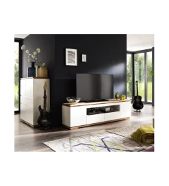 MCA Stolik pod TV CHIARO 200 cm biało kremowa
