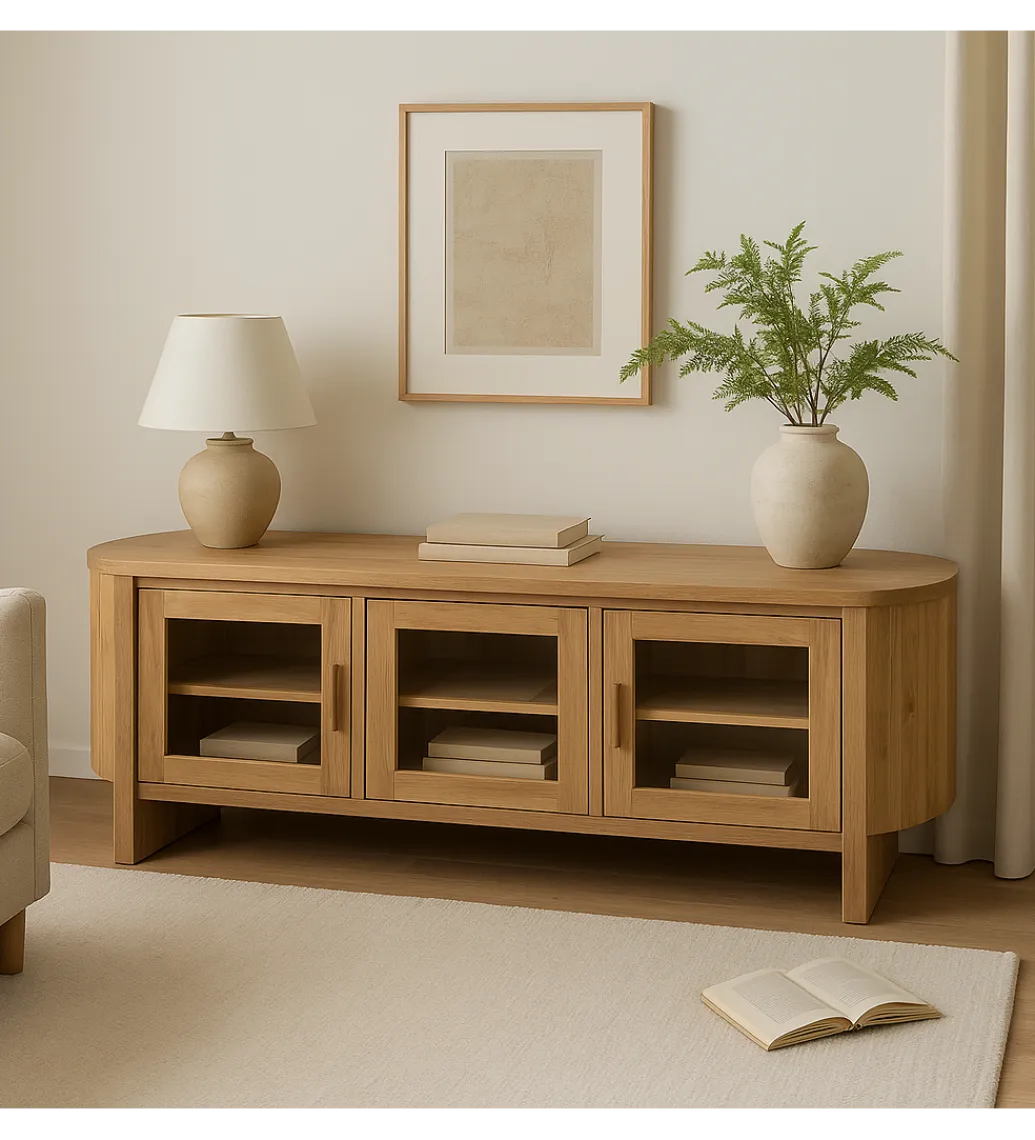 Zona-Design Stolik pod TV CREEL 180 cm drewno mango
