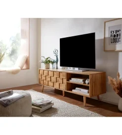 WOHNLING, GERMANY Stolik pod TV CREMONA 160 cm w kolorze dąb
