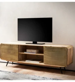 WOHNLING, GERMANY Stolik pod TV CYNTIA 160 cm drewno mango