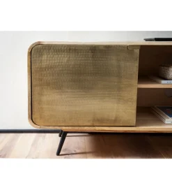 WOHNLING, GERMANY Stolik pod TV CYNTIA 160 cm drewno mango