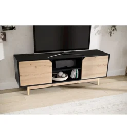 WOHNLING, GERMANY Stolik pod TV CYRUS 150 cm czarny