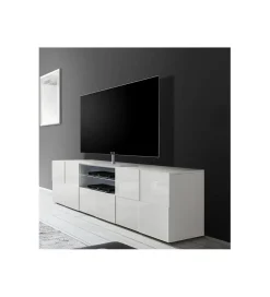 MCA Linia Włoska Stolik pod TV DAMA 180 cm biały