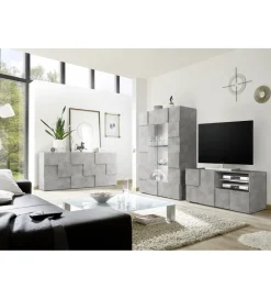 MCA Linia Włoska Stolik Pod TV DAMA 122 Cm w optyce betonu