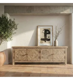 Zona-Design Stolik pod TV DEPINO 180 cm drewno sosny