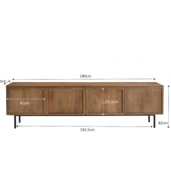LF-Design Stolik pod TV ELANI 180 cm drewno mango