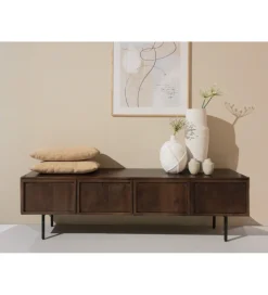 LF-Design Stolik pod TV ELANI 180 cm drewno mango brąz