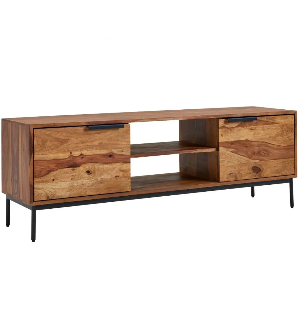 WOHNLING, GERMANY Stolik pod TV ELCANTO 147 cm drewno sheesham