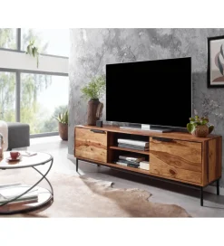 WOHNLING, GERMANY Stolik pod TV ELCANTO 147 cm drewno sheesham