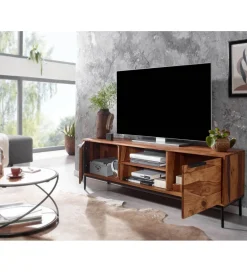 WOHNLING, GERMANY Stolik pod TV ELCANTO 147 cm drewno sheesham