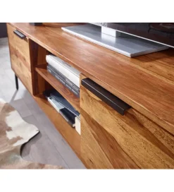 WOHNLING, GERMANY Stolik pod TV ELCANTO 147 cm drewno sheesham