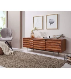 WOHNLING, GERMANY Stolik pod TV ESTELI 147 cm drewno sheesham