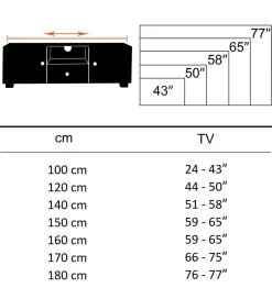WOHNLING, GERMANY Stolik pod TV ESTELI 147 cm drewno sheesham