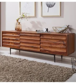 WOHNLING, GERMANY Stolik pod TV ESTELI 147 cm drewno sheesham