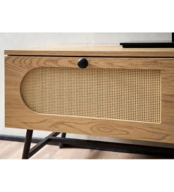 WOHNLING, GERMANY Stolik pod TV FONTA 100 cm w optyce dębu