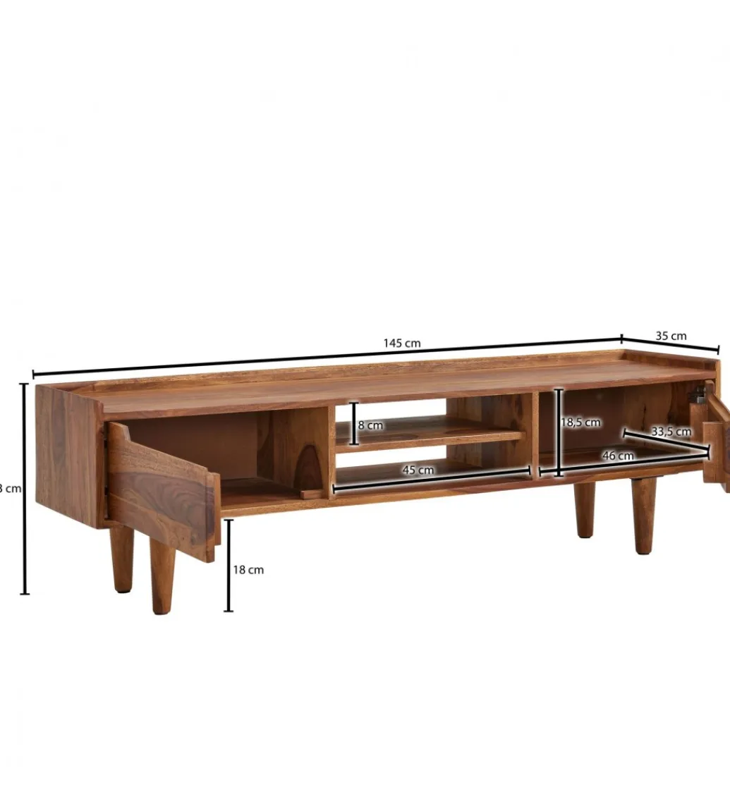 WOHNLING, GERMANY Stolik pod TV FORON 145 cm drewno sheesham