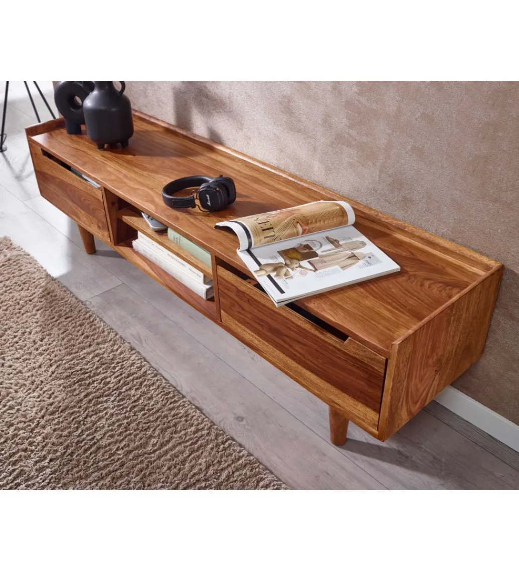 WOHNLING, GERMANY Stolik pod TV FORON 145 cm drewno sheesham
