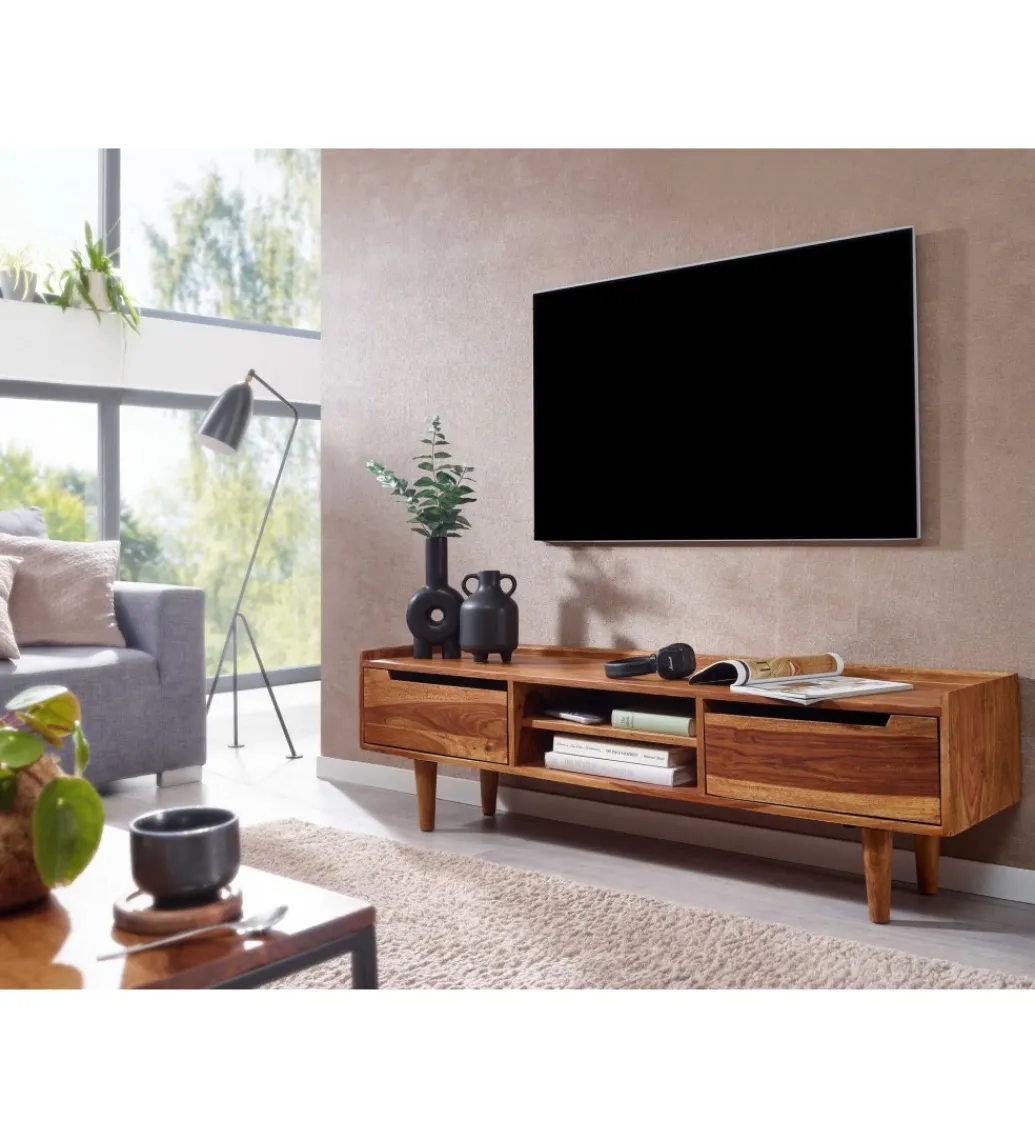 WOHNLING, GERMANY Stolik pod TV FORON 145 cm drewno sheesham